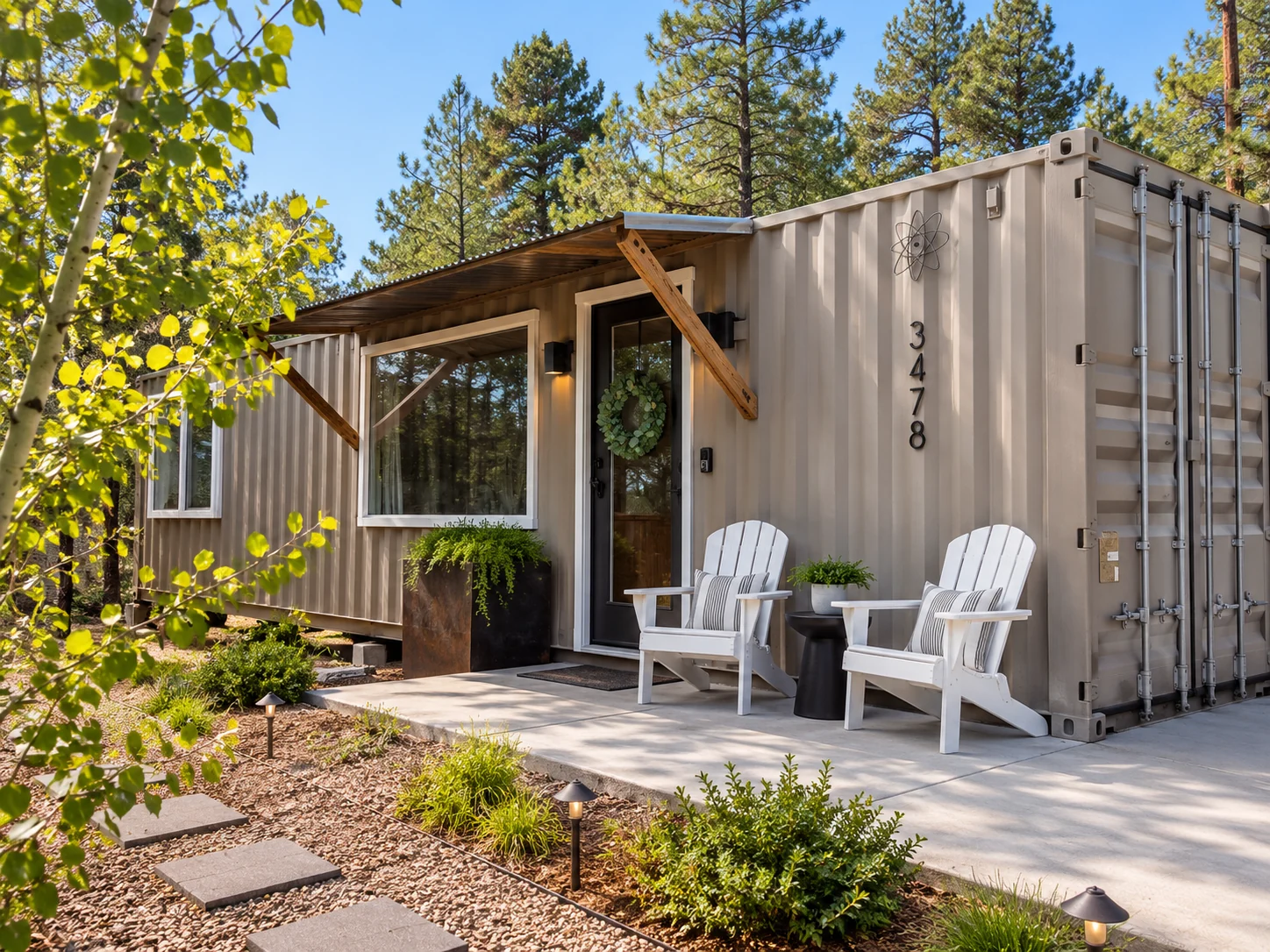 ATOM shipping container house in Heber-Overgaard, Arizona